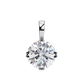 Basket Set Solitaire Necklace | Classic Round Diamond Pendant