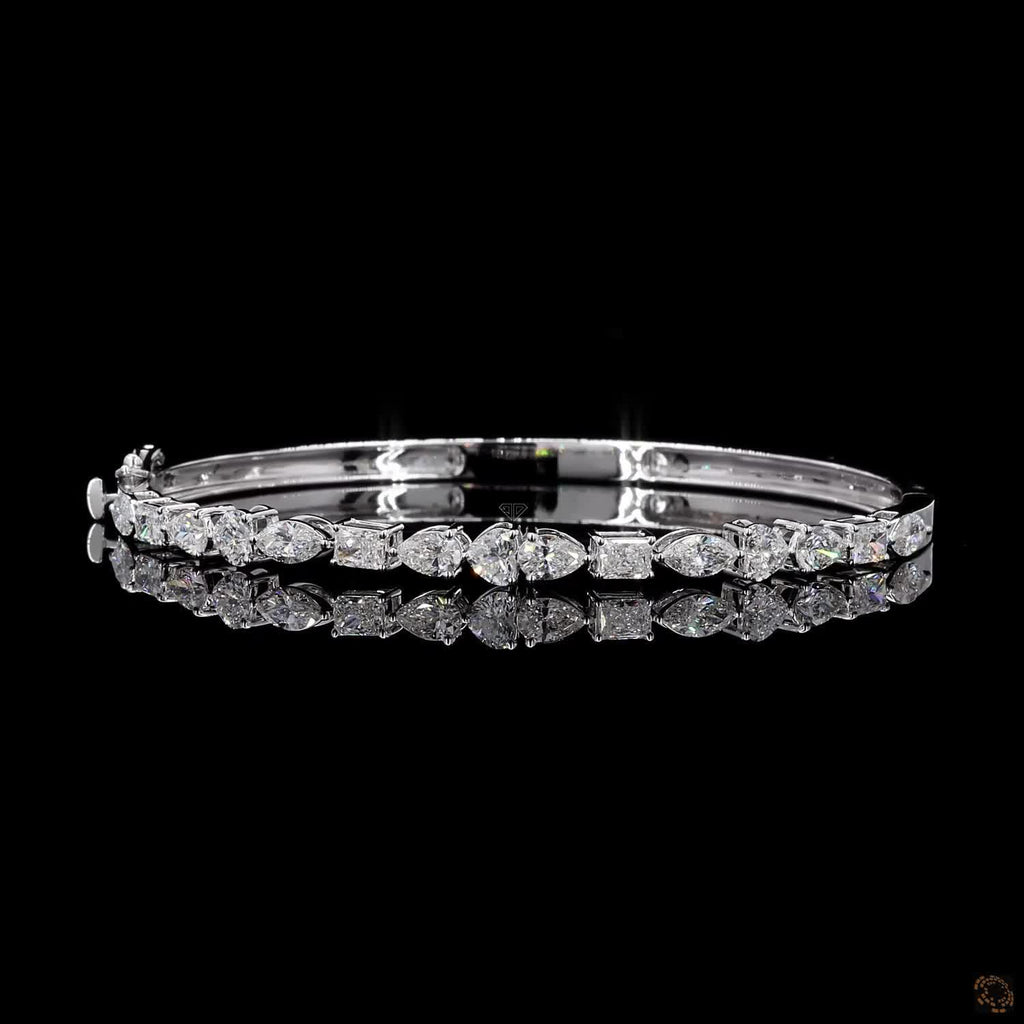 White Gold Multi-Shape Diamond Bracelet
