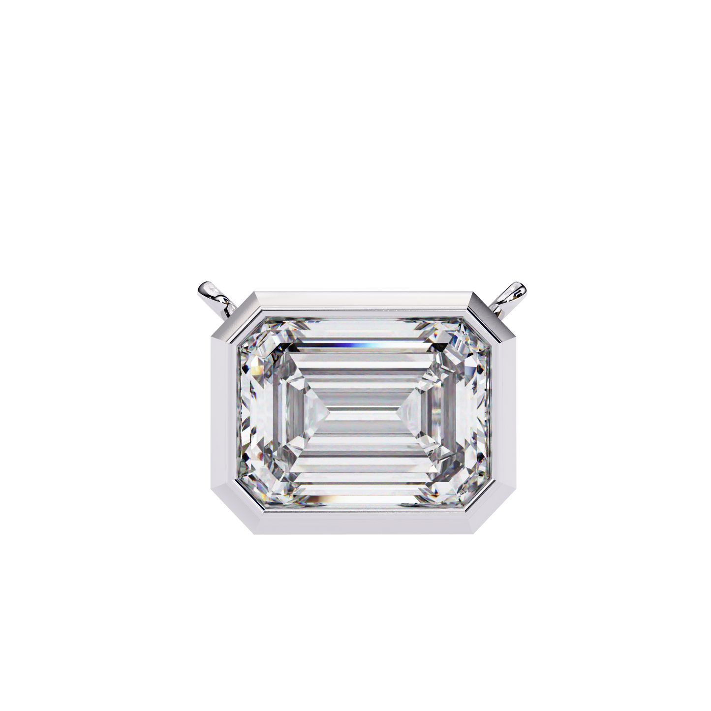Emerald Cut Solitaire Necklace