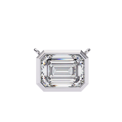 Emerald Cut Solitaire Necklace