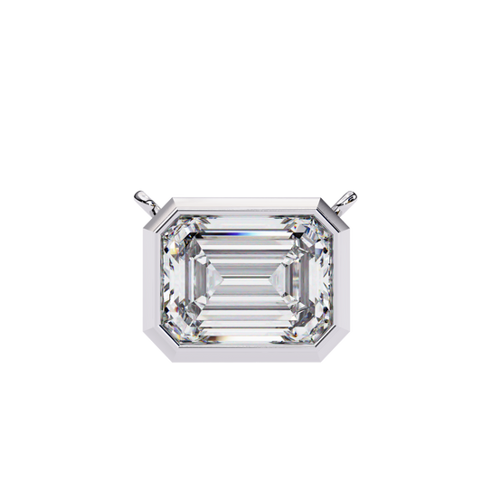 Emerald Cut Solitaire Necklace