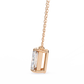 Emerald Cut Solitaire Necklace | Minimalist Bezel Set Pendant