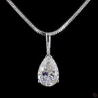 White Gold Pear Diamond Pendant