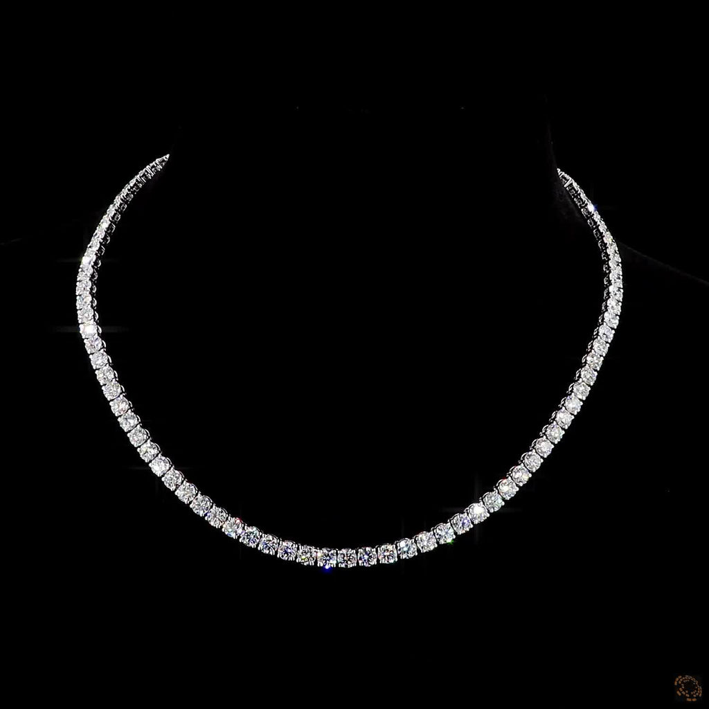 White Gold Round Diamond Necklace