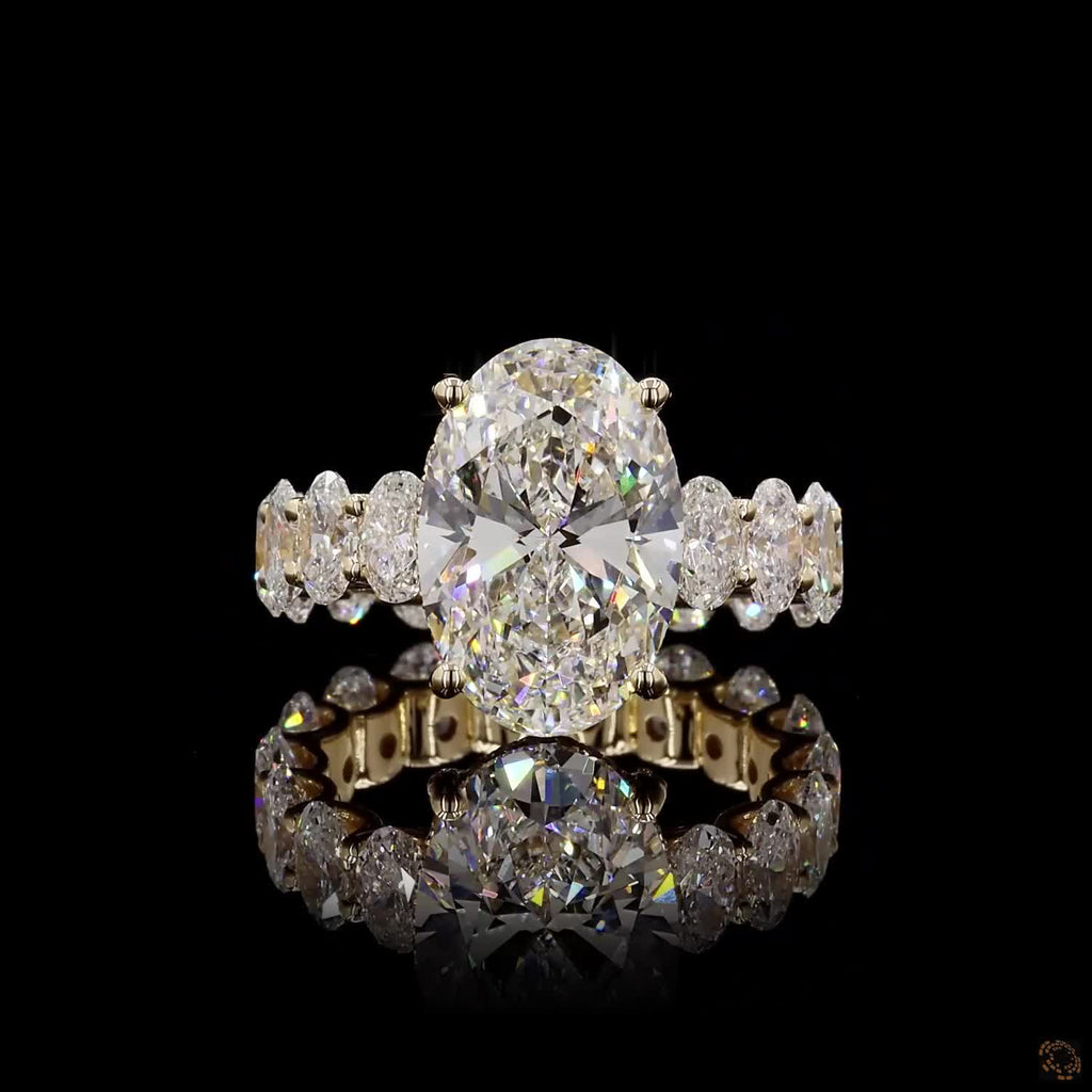 Yellow Gold Oval Diamond Ring