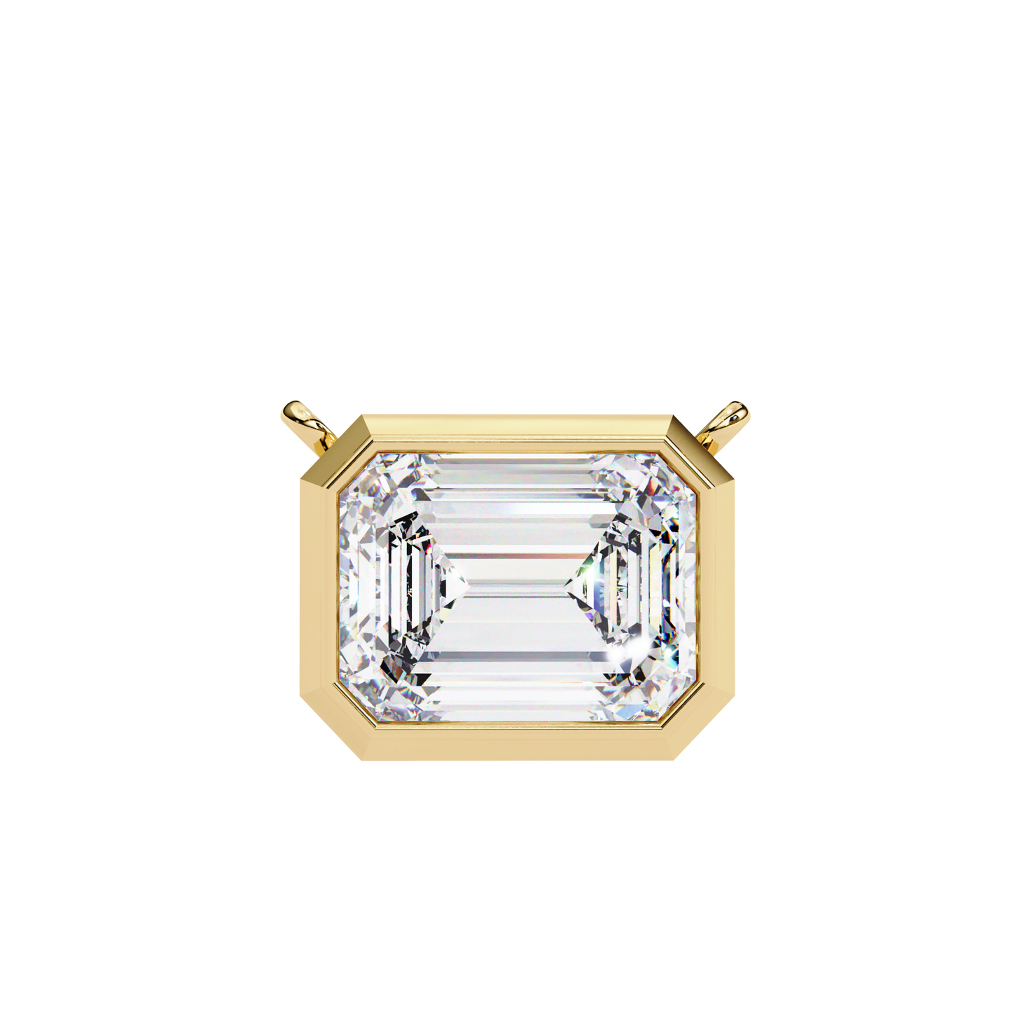 Emerald Cut Solitaire Necklace
