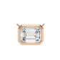 Emerald Cut Solitaire Necklace