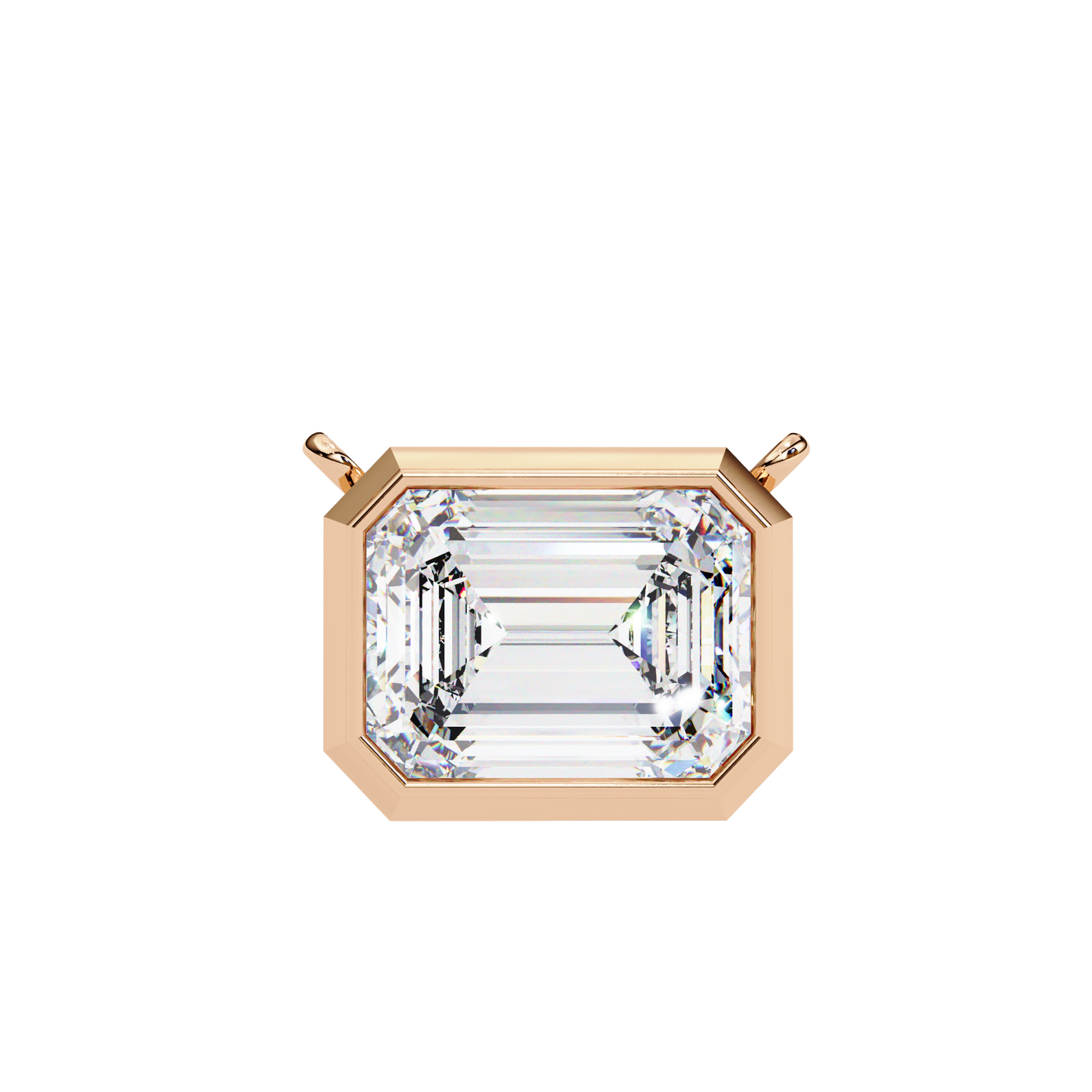 Emerald Cut Solitaire Necklace
