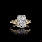 Yellow Gold Cushion Diamond Ring