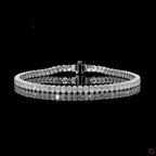 White Gold Oval Diamond Bracelet