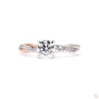 Dual Tone Round Diamond Ring