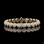 Yellow Gold Round Diamond Bracelet