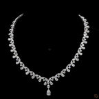 White Gold Pear Diamond Necklace