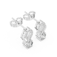 Round Diamond Knot Halo Stud Earrings