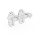 Round Diamond Knot Halo Stud Earrings
