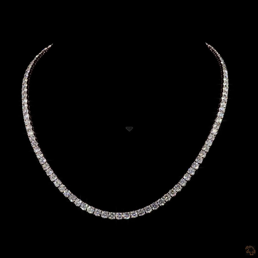 Rose Gold Round Diamond Necklace