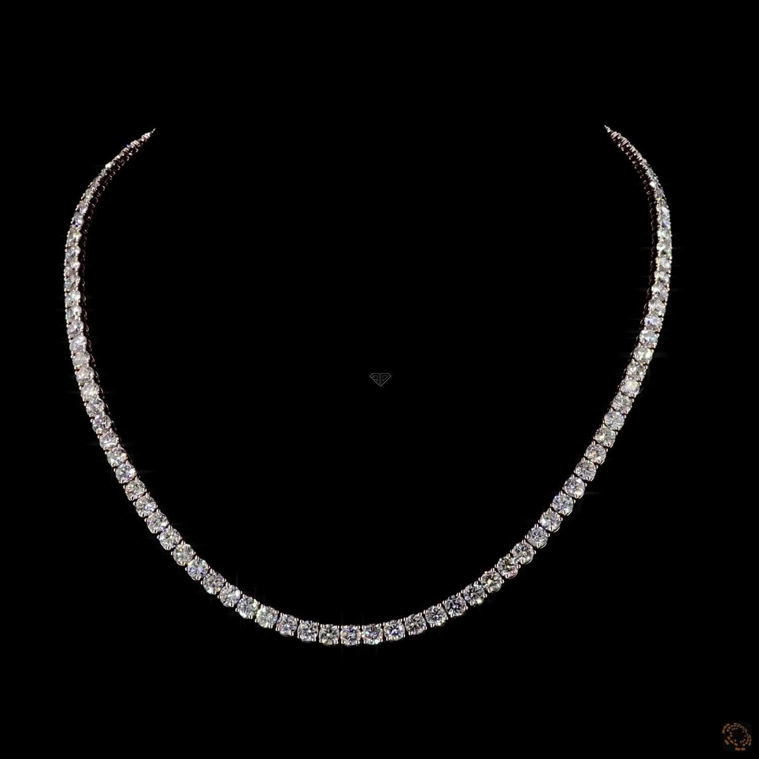 Rose Gold Round Diamond Necklace