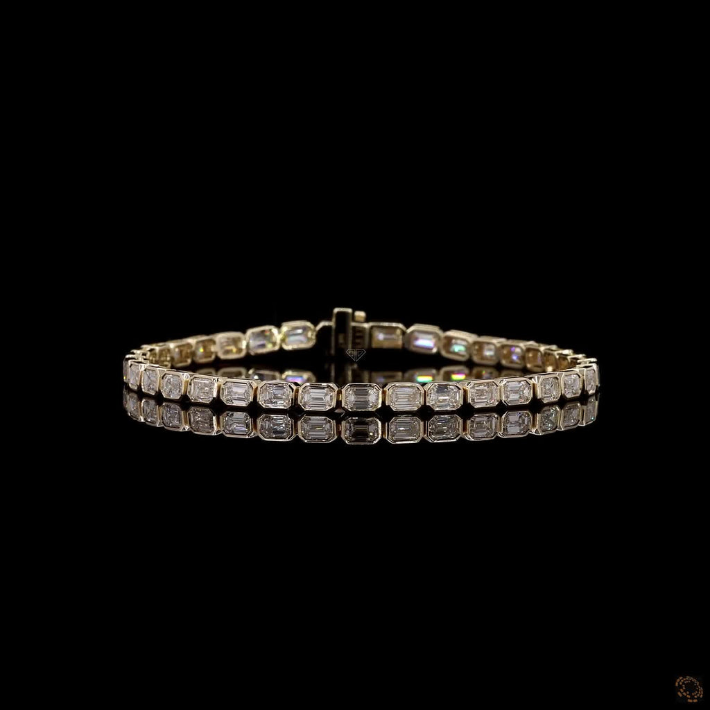 Yellow Gold Emerald Diamond Bracelet