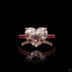 Rose Gold Heart Diamond Ring