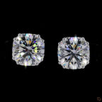 White Gold Round Diamond Stud Earrings