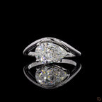 White Gold Pear Diamond Ring