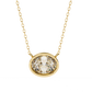 Sideways Oval Bezel Set Pendent