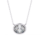 Sideways Oval Bezel Set Pendent