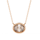 Sideways Oval Bezel Set Pendent