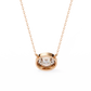 Sideways Oval Bezel Set Pendent