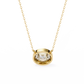 Sideways Oval Bezel Set Pendent