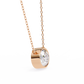 Sideways Oval Bezel Set Pendent