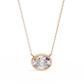 Sideways Oval Bezel Set Pendent