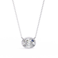 Sideways Oval Bezel Set Pendent