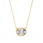 Sideways Oval Bezel Set Pendent
