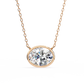 Sideways Oval Bezel Set Pendent