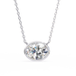 Sideways Oval Bezel Set Pendent