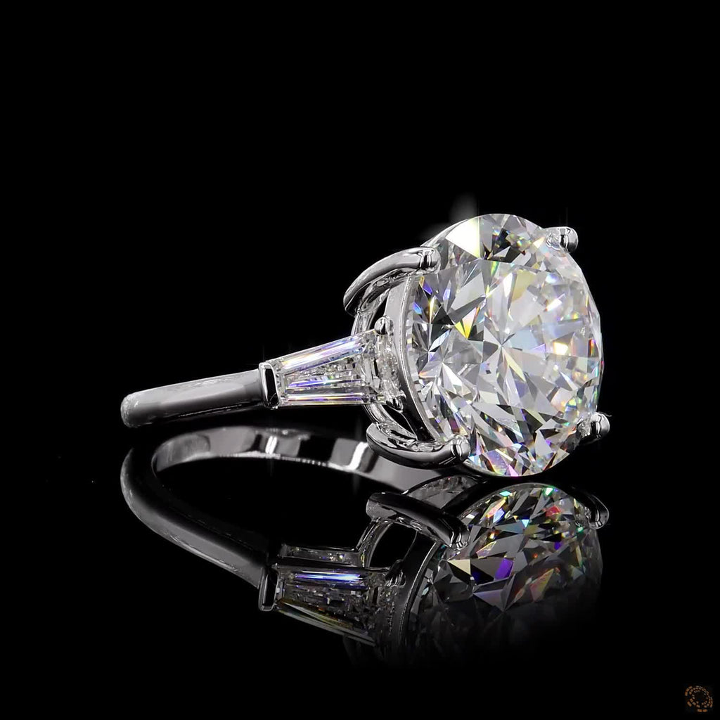 White Gold Round Diamond Three-Stone Ring