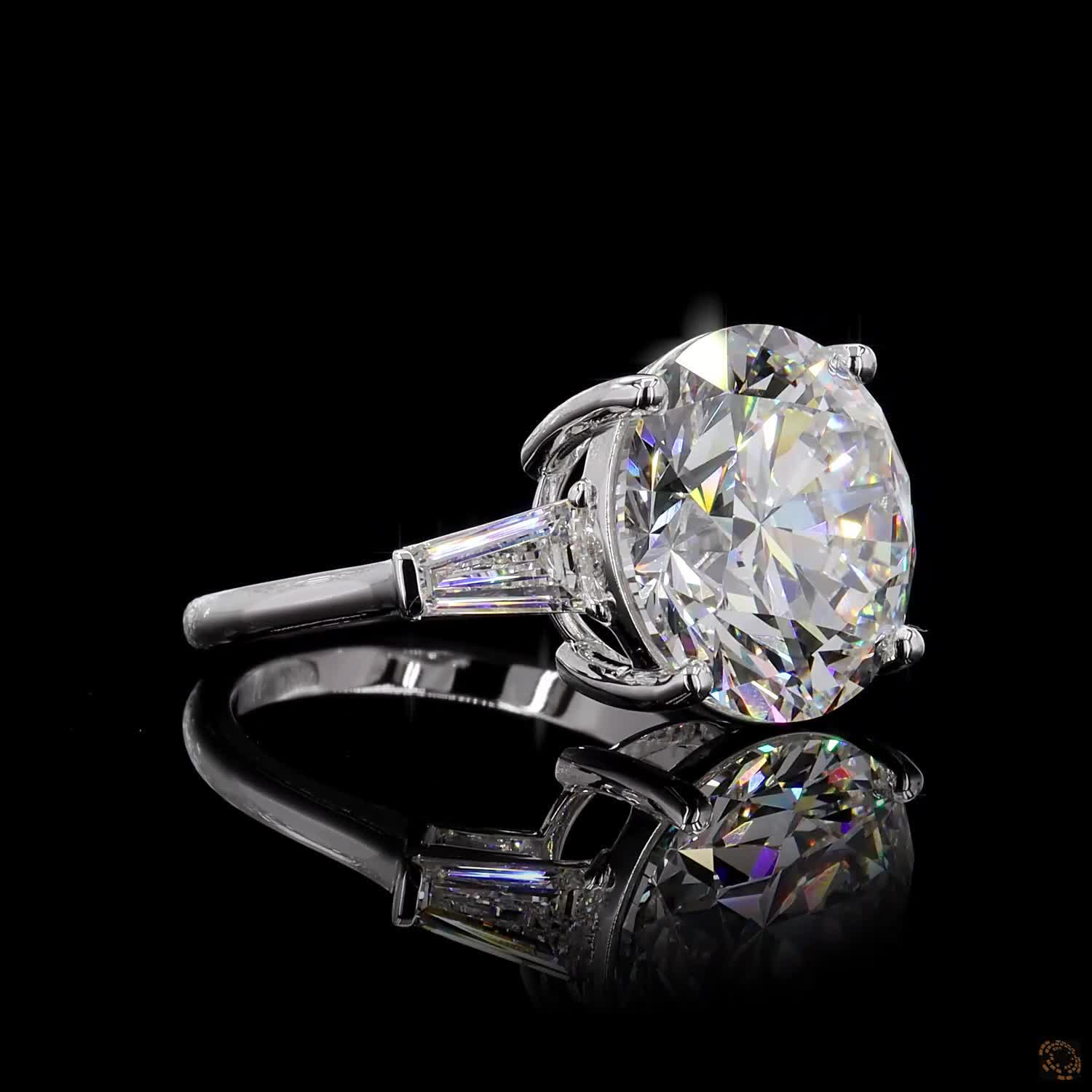 White Gold Round Diamond Three-Stone Ring