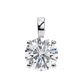 Floating Solitaire Diamond Necklace | Modern Round Pendant