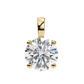 Floating Solitaire Diamond Necklace | Modern Round Pendant