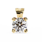 Classic 4-Prong Solitaire Necklace | Round Diamond Pendant for Women
