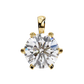 Petal Solitaire Diamond Necklace | 6-Prong Round Pendant