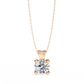 Classic 4-Prong Solitaire Necklace | Round Diamond Pendant for Women