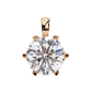 Petal Solitaire Diamond Necklace | 6-Prong Round Pendant