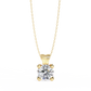 Classic 4-Prong Solitaire Necklace | Round Diamond Pendant for Women