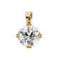 Round Solitaire Pendant with Swirl Setting