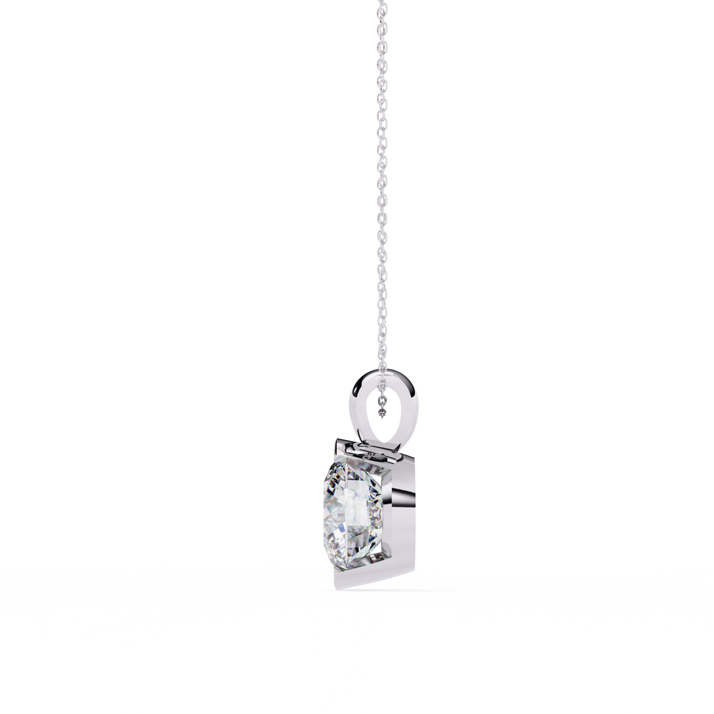 Solitaire Diamond Necklace | Classic Round Pendant for Women