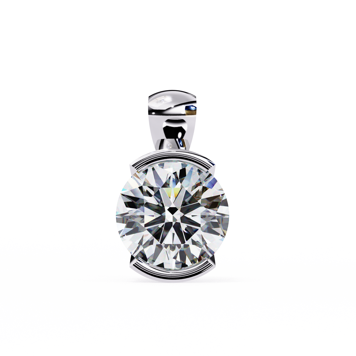 Solitaire Diamond Necklace | Classic Round Pendant for Women
