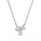 Mixed Cut Diamond Cluster Pendant Necklace
