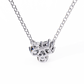 Mixed Cut Diamond Cluster Pendant Necklace